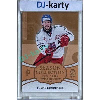 2024/25 LC Repre serie 1 #SHG-09 Tomáš Kundrátek Season Collection Swiss Hockey Games 2024 Gold