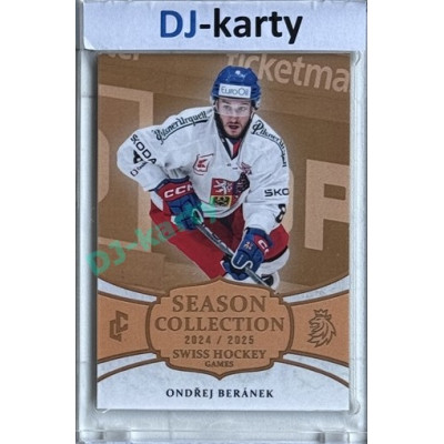 2024/25 LC Repre serie 1 #SHG-10 Ondřej Beránek Season Collection Swiss Hockey Games 2024 Gold