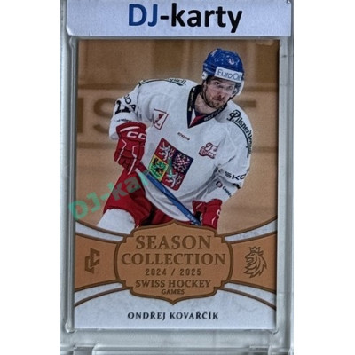 2024/25 LC Repre serie 1 #SHG-11 Ondřej Kovařčík Season Collection Swiss Hockey Games 2024 Gold