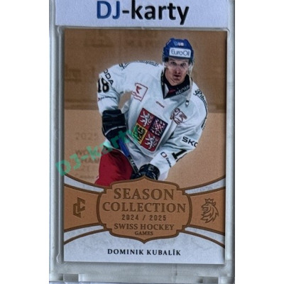 2024/25 LC Repre serie 1 #SHG-14 Dominik Kubalík Season Collection Swiss Hockey Games 2024 Gold