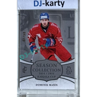 2024/25 LC Repre serie 1 #KC-04 Dominik Mašín Season Collection Karjala Cup 2024 Platinum xx/50