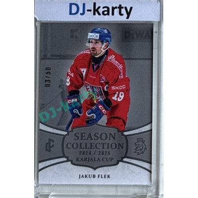 2024/25 LC Repre serie 1 #KC-12 Jakub Flek Season Collection Karjala Cup 2024 Platinum xx/50