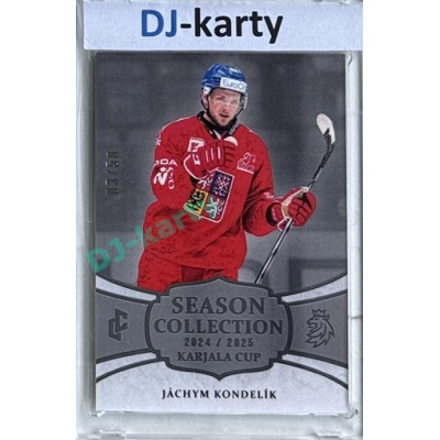 2024/25 LC Repre serie 1 #KC-14 Jáchym Kondelík Season Collection Karjala Cup 2024 Platinum xx/50