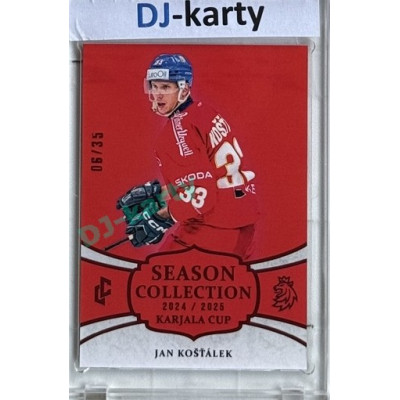 2024/25 LC Repre serie 1 #KC-05 Jan Košťálek Season Collection Karjala Cup 2024 Red xx/35