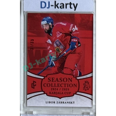 2024/25 LC Repre serie 1 #KC-07 Libor Zábranský Season Collection Karjala Cup 2024 Red xx/35
