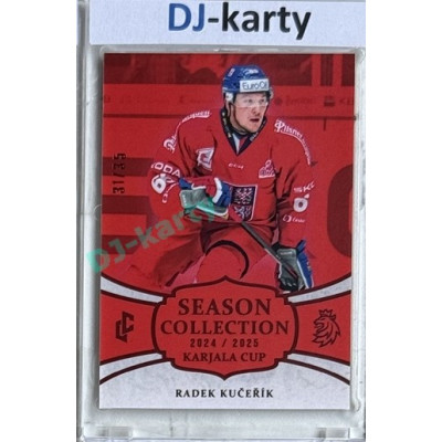 2024/25 LC Repre serie 1 #KC-09 Radek Kučeřík Season Collection Karjala Cup 2024 Red xx/35