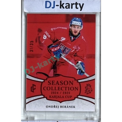 2024/25 LC Repre serie 1 #KC-11 Ondřej Beránek Season Collection Karjala Cup 2024 Red xx/35