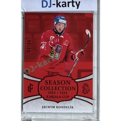 2024/25 LC Repre serie 1 #KC-14 Jáchym Kondelík Season Collection Karjala Cup 2024 Red xx/35