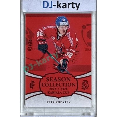 2024/25 LC Repre serie 1 #KC-20 Petr Kodýtek Season Collection Karjala Cup 2024 Red xx/35