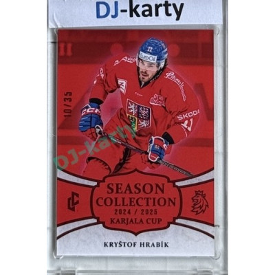 2024/25 LC Repre serie 1 #KC-23 Kryštof Hrabík Season Collection Karjala Cup 2024 Red xx/35