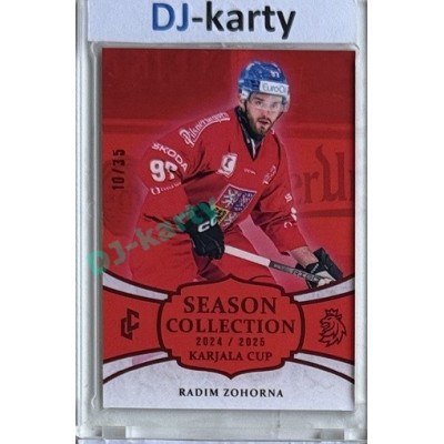 2024/25 LC Repre serie 1 #KC-25 Radim Zohorna Season Collection Karjala Cup 2024 Red xx/35