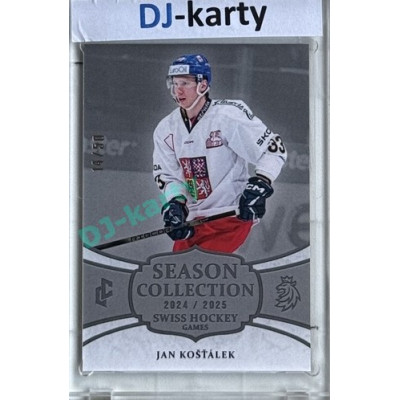 2024/25 LC Repre serie 1 #SHG-03 Jan Košťálek Season Collection Swiss Hockey Games 2024 Platinum xx/50