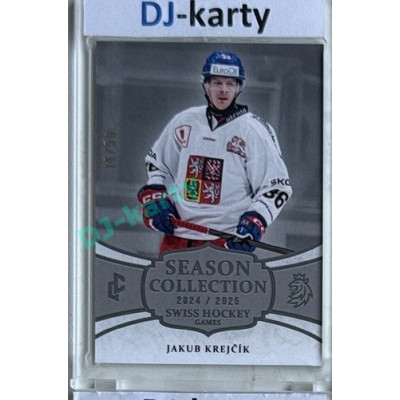 2024/25 LC Repre serie 1 #SHG-05 Jakub Krejčík Season Collection Swiss Hockey Games 2024 Platinum xx/50