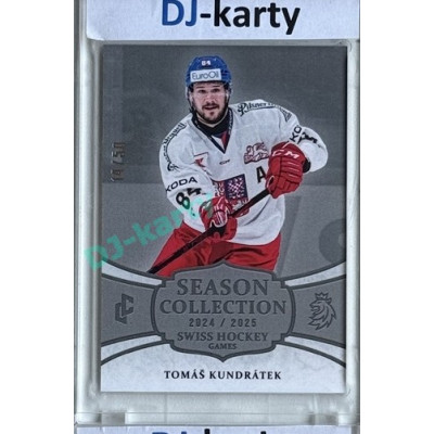 2024/25 LC Repre serie 1 #SHG-09 Tomáš Kundrátek Season Collection Swiss Hockey Games 2024 Platinum xx/50