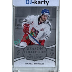 2024/25 LC Repre serie 1 #SHG-11 Ondřej Kovařčík Season Collection Swiss Hockey Games 2024 Platinum xx/50