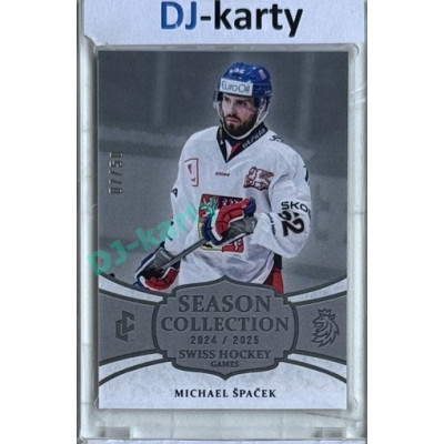 2024/25 LC Repre serie 1 #SHG-21 Michael Špaček Season Collection Swiss Hockey Games 2024 Platinum xx/50