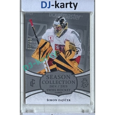 2024/25 LC Repre serie 1 #SHG-25 Šimon Zajíček Season Collection Swiss Hockey Games 2024 Platinum xx/50