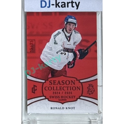 2024/25 LC Repre serie 1 #SHG-02 Ronald Knot Season Collection Swiss Hockey Games 2024 Red xx/35