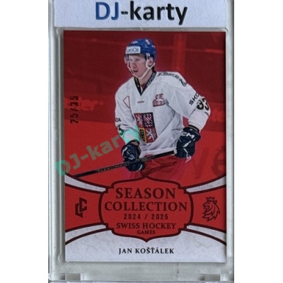 2024/25 LC Repre serie 1 #SHG-03 Jan Košťálek Season Collection Swiss Hockey Games 2024 Red xx/35