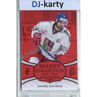 2024/25 LC Repre serie 1 #SHG-11 Ondřej Kovařčík Season Collection Swiss Hockey Games 2024 Red xx/35