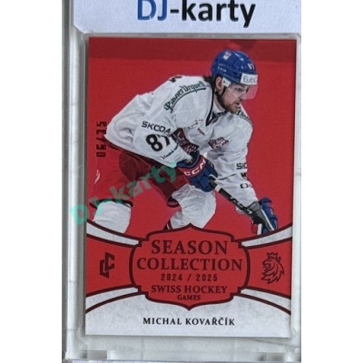 2024/25 LC Repre serie 1 #SHG-20 Michal Kovařčík Season Collection Swiss Hockey Games 2024 Red xx/35
