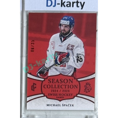 2024/25 LC Repre serie 1 #SHG-21 Michael Špaček Season Collection Swiss Hockey Games 2024 Red xx/35