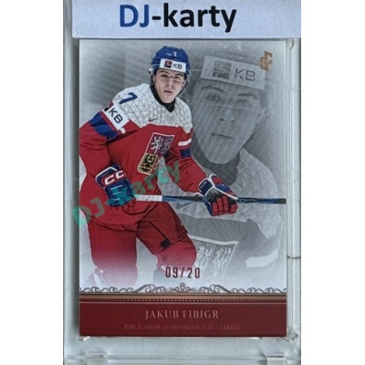 2024/25 LC Repre serie 1 #WJC-04 Jakub Fibigr World Junior Championship 2025 Canada Red xx/20