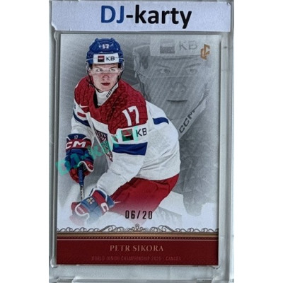 2024/25 LC Repre serie 1 #WJC-12 Petr Sikora World Junior Championship 2025 Canada Red xx/20
