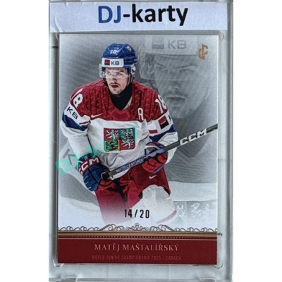 2024/25 LC Repre serie 1 #WJC-13 Matěj Maštalířský World Junior Championship 2025 Canada Red xx/20