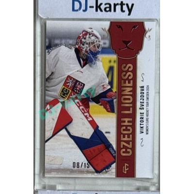2025 LC Hrdinky přicházejí #WEHT-03 Viktorie Švejdová Women´s Euro Hockey Tour Sweden 2024 Red xx/15