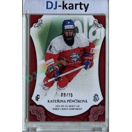 2025 LC Hrdinky přicházejí #WU18-12 Kateřina Pěnčíková U18 Women´s World Championship 2025 Red xx/15