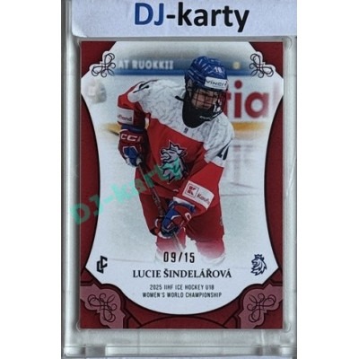 2025 LC Hrdinky přicházejí #WU18-13 Lucie Šindelářová U18 Women´s World Championship 2025 Red xx/15
