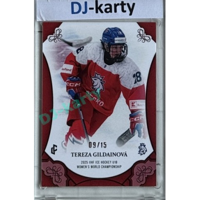 2025 LC Hrdinky přicházejí #WU18-16 Tereza Gildainová U18 Women´s World Championship 2025 Red xx/15