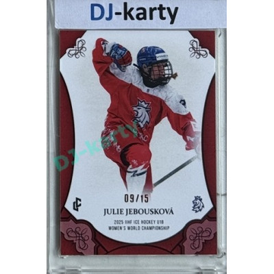 2025 LC Hrdinky přicházejí #WU18-17 Julie Jebousková U18 Women´s World Championship 2025 Red xx/15