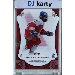 2025 LC Hrdinky přicházejí #WU18-22 Ester Rosenbaumová U18 Women´s World Championship 2025 Red xx/15