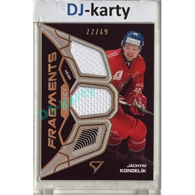 2025 Sportzoo Hokejové ČESKO #JF-JK Jáchym Kondelík Jersey Fragments Level 2 22/49