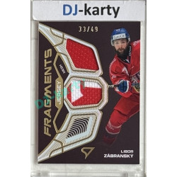 2025 Sportzoo Hokejové ČESKO #JF-LZ Libor Zábranský Jersey Fragments Level 2 33/49
