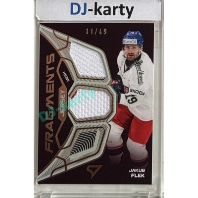 2025 Sportzoo Hokejové ČESKO #JF-JF Jakub Flek Jersey Fragments Level 2 11/49