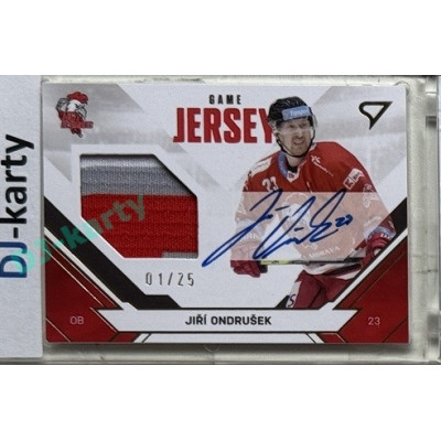 2021/22 Sportzoo TIPSPORT ELH 2. série #JS-JO Jiří Ondrušek Game Jersey Auto 01/25