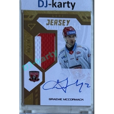 2024/25 Sportzoo ELH 1. serie #GJS-GM Graeme McCormack Game Jersey Auto 06/30