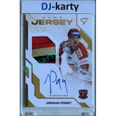 2022/23 Sportzoo ELH 2. série #GJS-JP Jordann Perret Game Jersey Auto 13/25