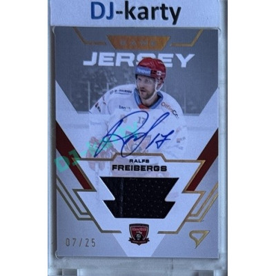 2023/24 Sportzoo ELH 2. serie #GJS-RF Ralfs Freibergs Game Jersey Auto 07/25