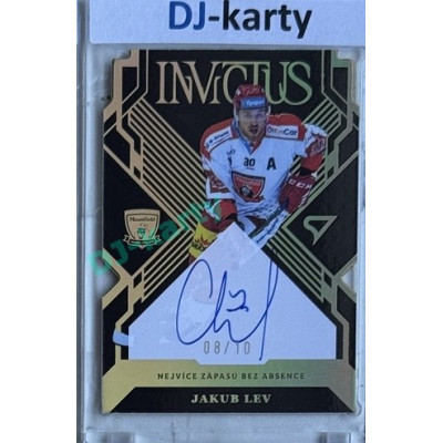 2024/25 Sportzoo ELH 1. serie #INS-JL Jakub Lev Invictus Gold Auto 08/10