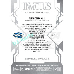 2024/25 Sportzoo ELH 1. serie #IN-7 Michal Gulaši Invictus