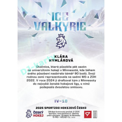 2025 Sportzoo Hokejové ČESKO #IV-10 Klára Hymlárová Ice Valkyrie