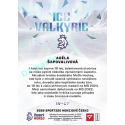 2025 Sportzoo Hokejové ČESKO #IV-17 Adéla Šapovalivová Ice Valkyrie