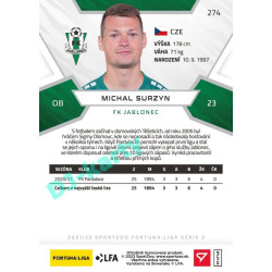 2021/22 Sportzoo Fortuna Liga 2. série #274 Michal Surzyn