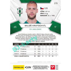 2021/22 Sportzoo Fortuna Liga 2. série #275 Miloš Kratochvíl