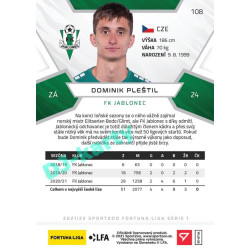 2021/22 Sportzoo Fortuna Liga Dominik Pleštil #108