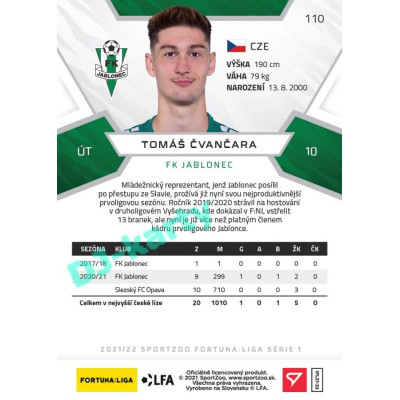 2021/22 Sportzoo Fortuna Liga Tomáš Čvančara #110